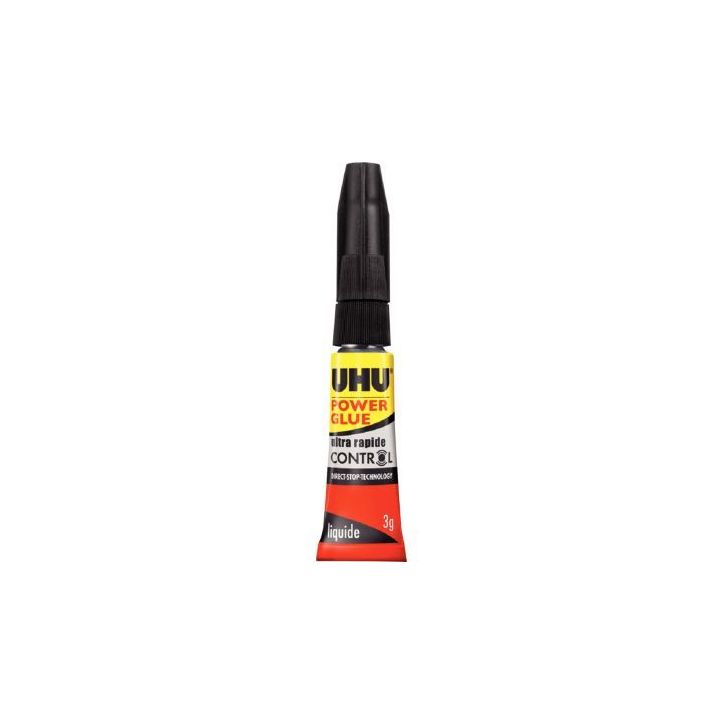 UHU POWER GLUE liquide tube 3g CONTROL