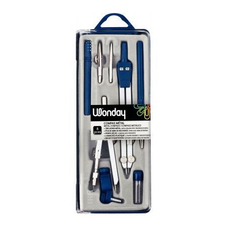 Achetez Coffret 8 pièces compas en métal FCO300272 WONDAY pas cher sur Ma Rentrée Scolaire