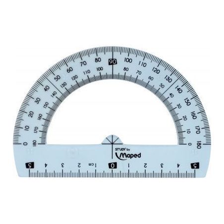 Achetez Rapporteur demi cercle 12 cm, 180° en plastique incassable Gradué en degrés 245910 MAPED ..