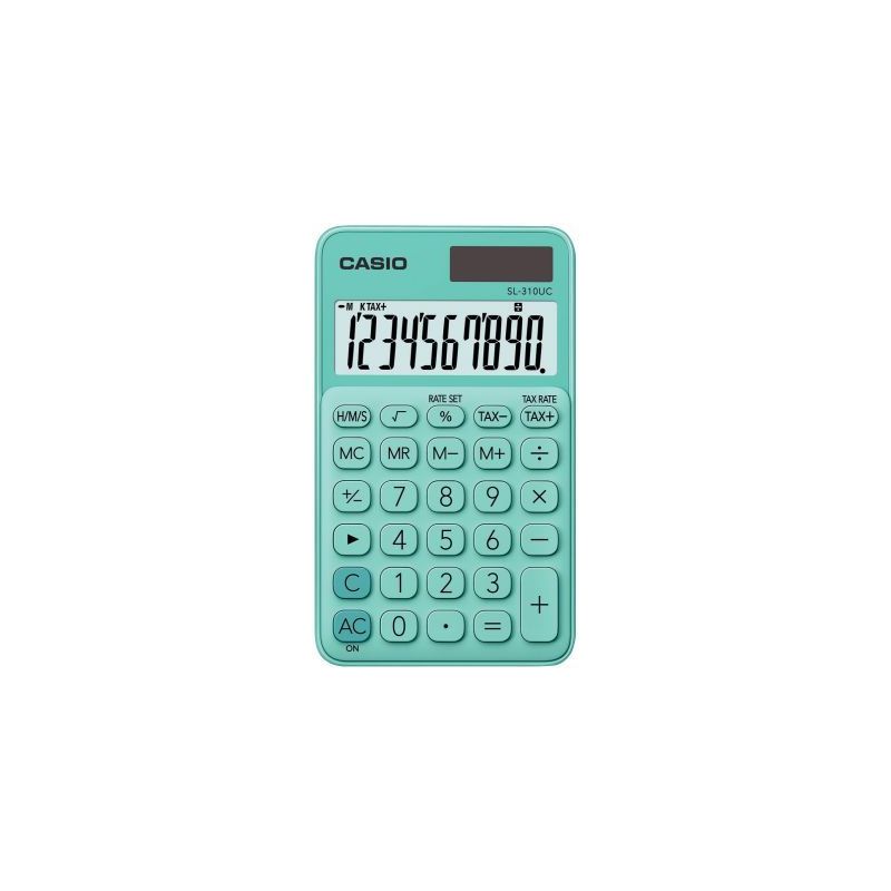 Achetez Machine à calculer de poche Casio 10 chiffres SL-310UC vert clair SL-310YC-LG CASIO pas che..