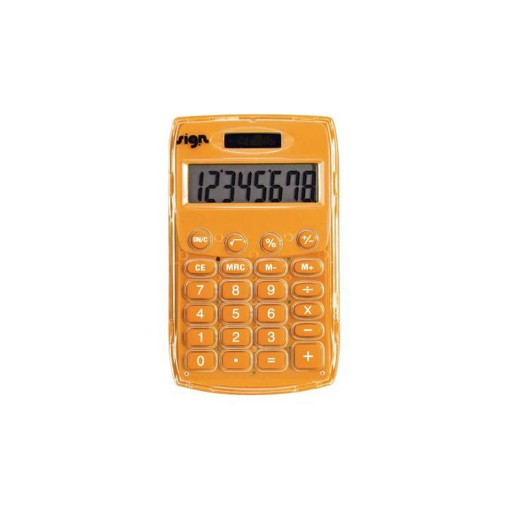 Calculatrice de Poche 8 chiffres SIGN Orange SG17762OG