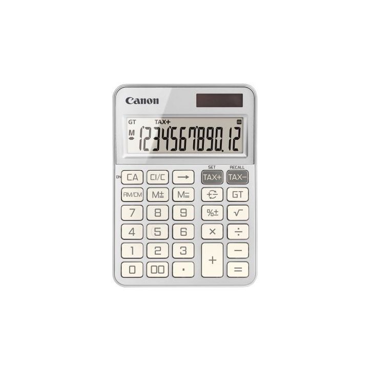 Machine a calculer pour bureau 12 chiffres Canon KS-125KB Argent CANON