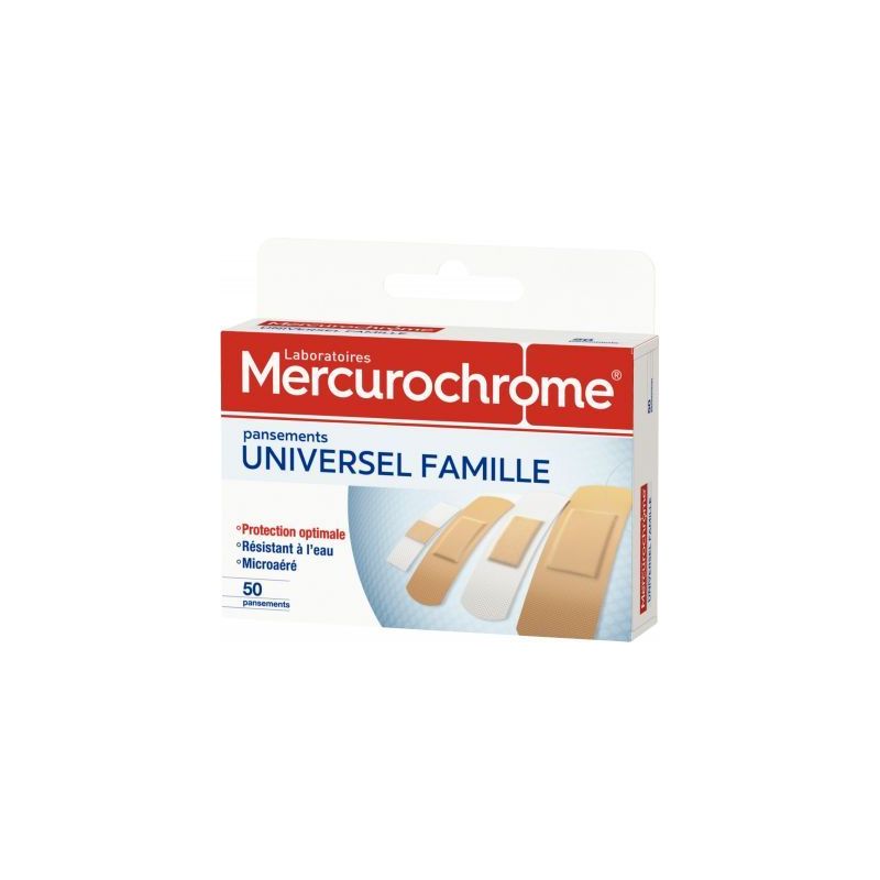 Achetez Boite de 50 pansements famille 50140 MERCUROCHROME pas cher sur Ma Rentrée Scolaire