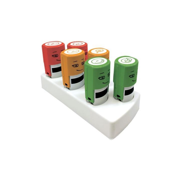 Lot de 6 tampons Emoji Smiley assortis 157235 COLOP