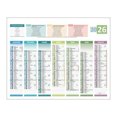 Achetez Calendrier semestriel 7 mois par face 4 saisons 21x26,5cm PAPSAISONSMINI BOUCHUT GRANDREMY p..