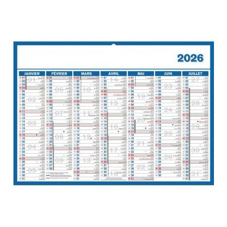 Achetez Calendrier semestriel 7 mois par face 19x26,5cm souple PAPDIRECTMINI pas cher sur Ma Rentré..