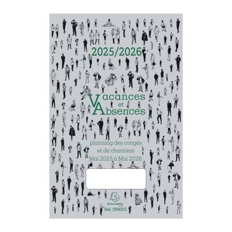 Achetez Planning vacances & absences mai à mai 2025/2026 29600E EXACOMPTA pas cher sur Ma Rentrée ..