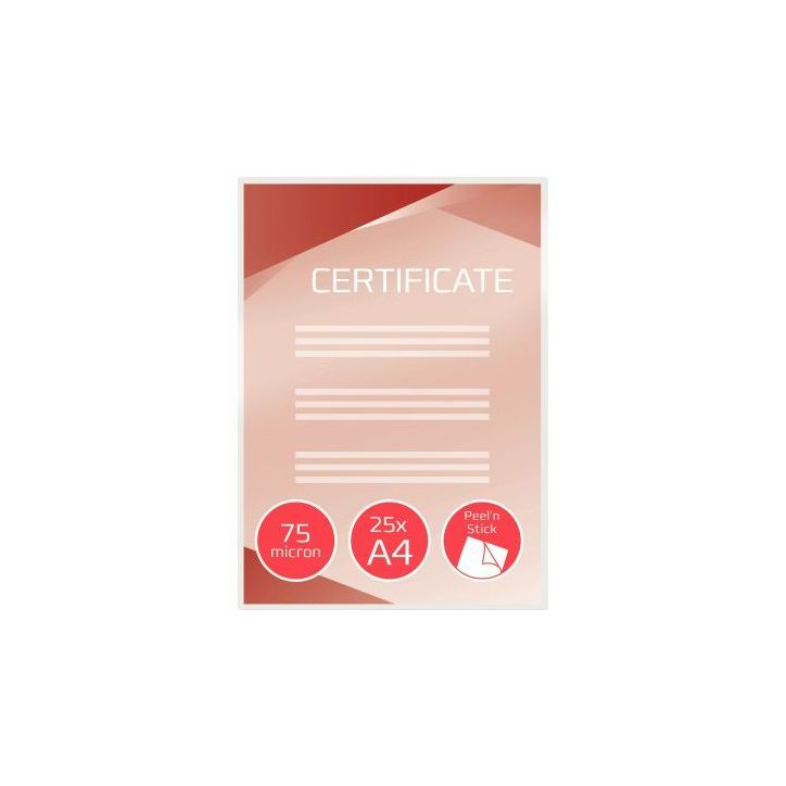 Paquet de 25 pochettes de plastification GBC Peel'n Stick 3747527 GBC ACCO