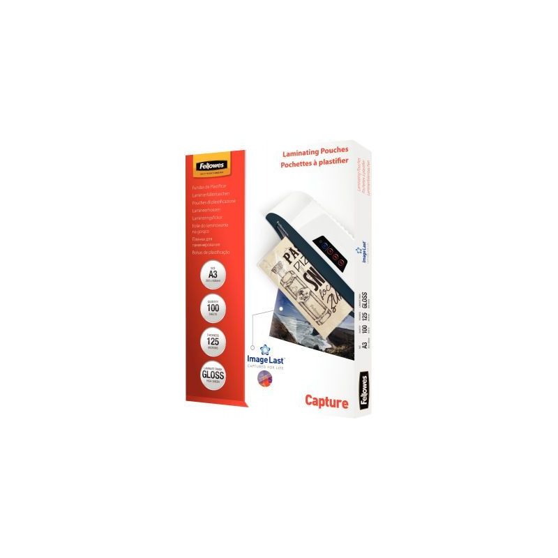 Achetez Boîte de 100 pochettes de plastification A3 125 microns 5307506 FELLOWES pas cher sur Ma Re..