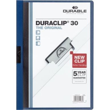 Achetez Paquet de 5 chemises  DURACLIP 3mm bleu foncé 222707 DURACLIP DURABLE pas cher sur Ma Rentr..