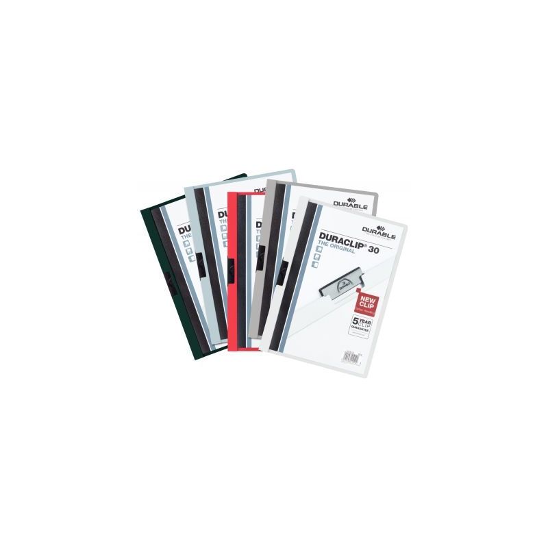 Achetez Carton de 25 chemises de présentation à clip Duraclip. Format A4. Dos 3 mm. 5 couleurs ass.. Achetez Carton de 25 chemises de présentation à clip Duraclip. Format A4. Dos 3 mm. 5 couleurs ass..