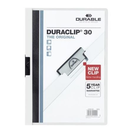 Achetez Paquet de 5 chemises  DURACLIP 3mm blanc 222702 DURACLIP DURABLE pas cher sur Ma Rentrée Sc..