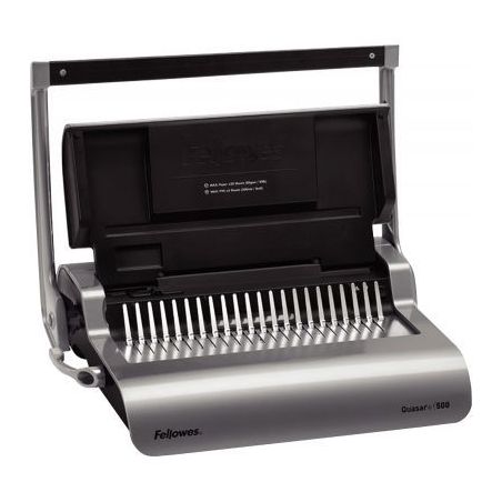 Achetez FELLOWES Perforelieur manuel Quasar + 22 feuilles, relie 500 feuilles 5627701 pas cher sur M..
