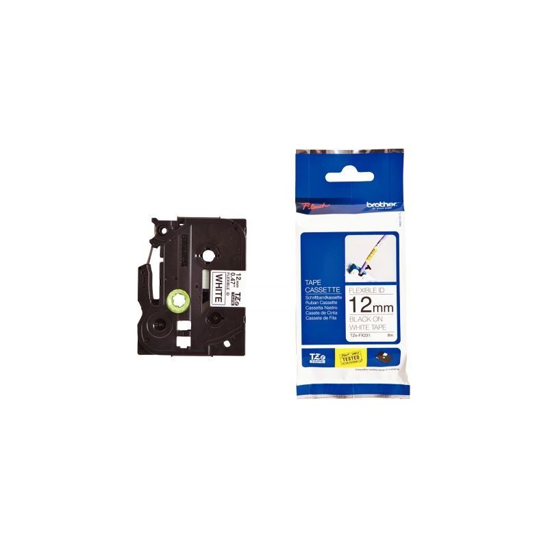 Achetez Recharge Brother TZE noir sur blanc 12 mm BRSPRTZEFX231 BROTHER pas cher sur Ma Rentrée Sco..