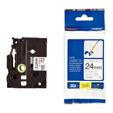 Achetez Recharge Brother TZE noir sur blanc 24 mm BRSPRTZEFX251 BROTHER pas cher sur Ma Rentrée Sco..