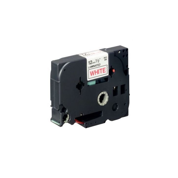 BROTHER Ruban pour PTOUCH laminé Rouge/Blanc 12mmx8m TZE232