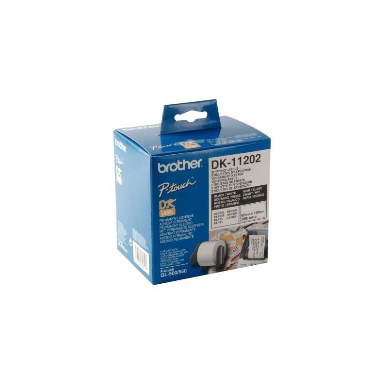 Achetez Rouleau de 300 étiquettes autocollantes blanches d'expédition prédécoupées 62 x 100mm D..