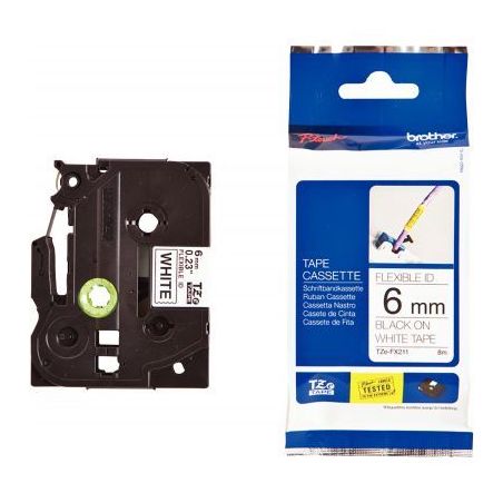 Achetez Recharge Brother TZE noir sur blanc 6 mm BRSPRTZEFX211 BROTHER pas cher sur Ma Rentrée Scol..