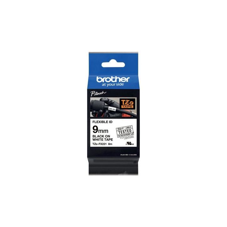 Recharge Brother noir sur blanc 9 mm de large BRSPRTZEFX221 BROTHER