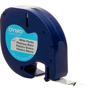 Achetez DYMO Ruban LetraTag Noir/Blanc plastique 12 mm x 4 m S0721610 pas cher sur Ma Rentrée Scola..