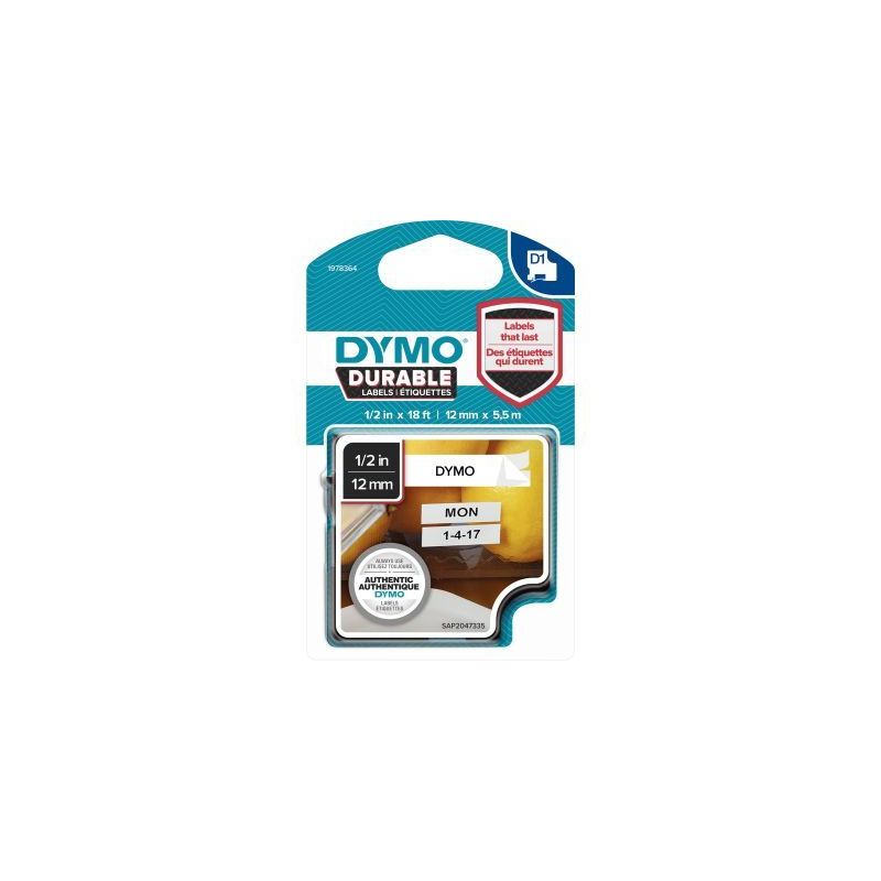 Achetez Recharge DYMO D1 12 mm x 5,5 m impression noire support blanc 1978364 DYMO pas cher sur Ma R.. Achetez Recharge DYMO D1 12 mm x 5,5 m impression noire support blanc 1978364 DYMO pas cher sur Ma R..