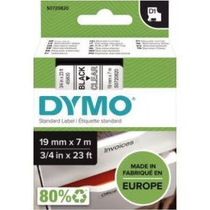 Achetez Recharge DYMO D1 19 mm x 7 m noir et transparent 19 mm S0720820 DYMO pas cher sur Ma Rentré..