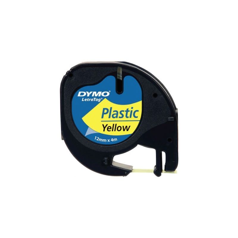 Achetez DYMO Ruban LETRATAG Noir/plastique Jaune 12mmx4m S0721620 pas cher sur Ma Rentrée Scolaire