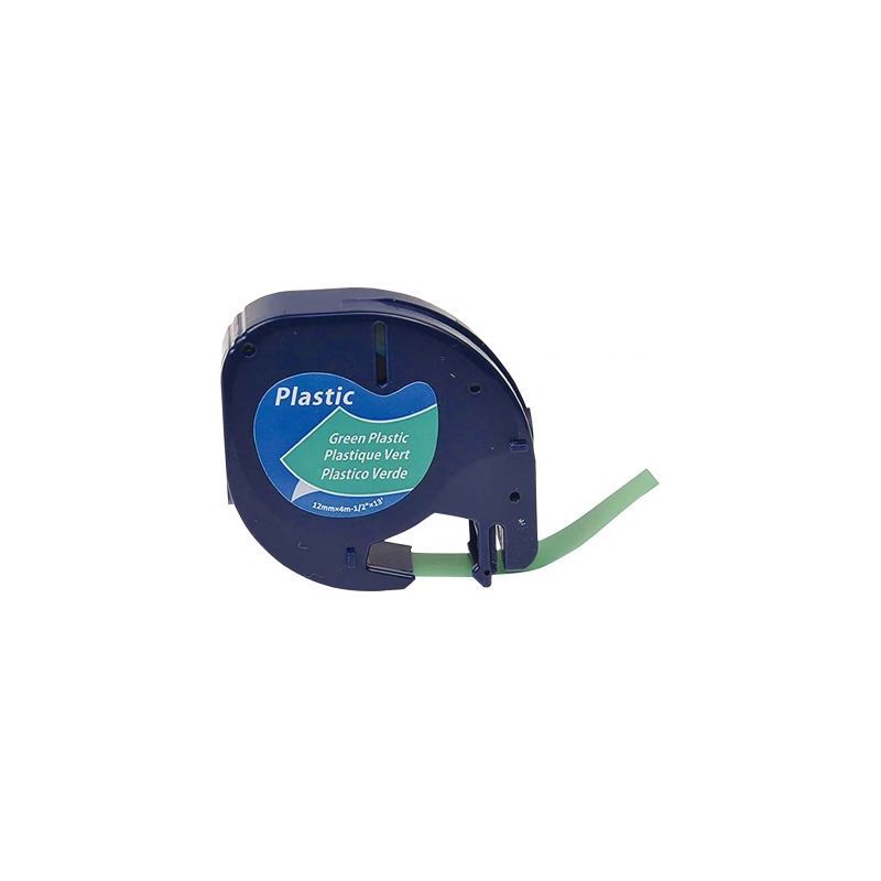 Achetez DYMO Ruban LETRATAG Noir/plastique Vert 12mmx4m pas cher sur Ma Rentrée Scolaire