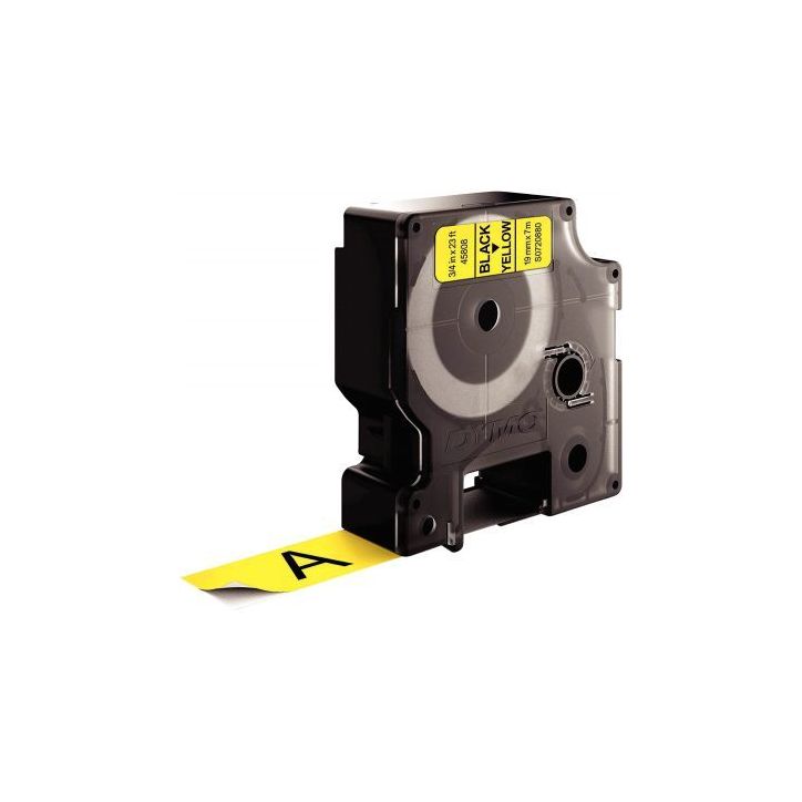 Recharge DYMO D1 19 mm x 7 m impression noir support jaune S0720880 DYMO