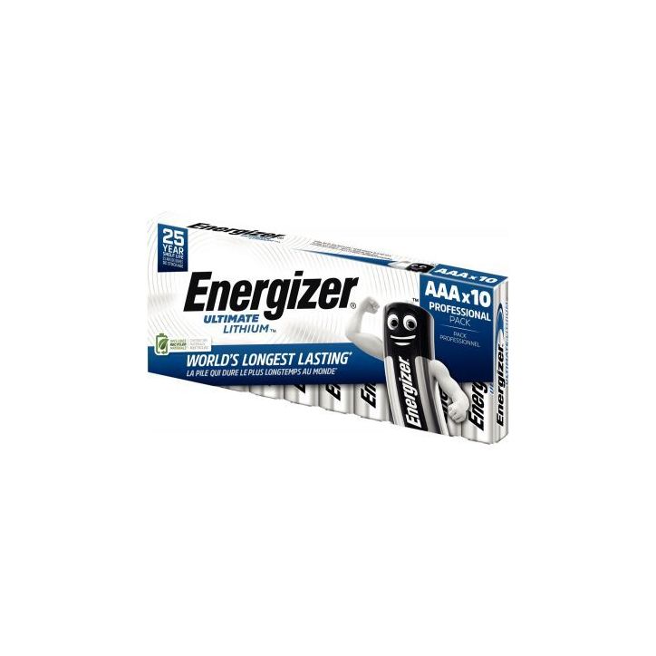 Paquet 10 piles 1,5V Ultimate Lithium AAA 7638900343533 ENERGIZER