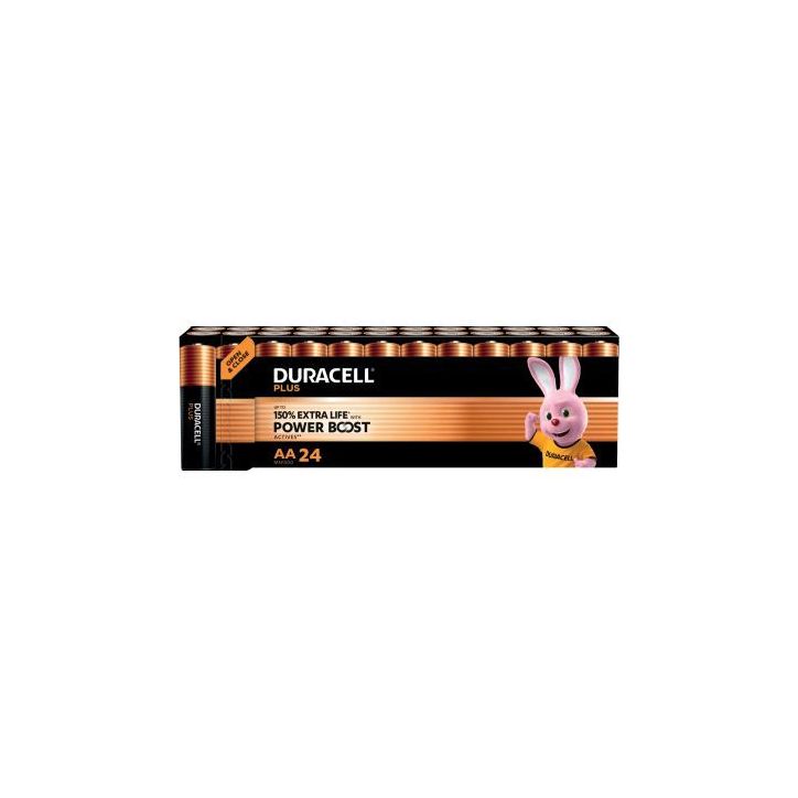 Boite 24 piles 1.5V PLUS POWERBOOST AA /  LR06 / MN1500 5000394178953 DURACELL