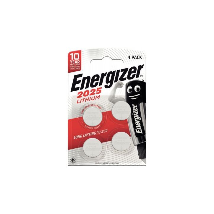Blister de 4 piles lithium 3V CR2025 7638900415360 ENERGIZER