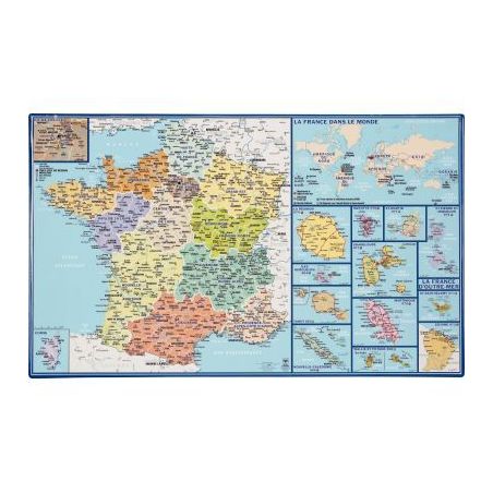 Achetez Sous-mains carte France et Dom-Tom 136709-06 VIQUEL pas cher sur Ma Rentrée Scolaire