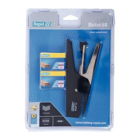 Achetez Set agrafeuse pince bébé 58 noir + 4x1000 agrafes 10527091 RAPID ESSELTE pas cher sur Ma R..