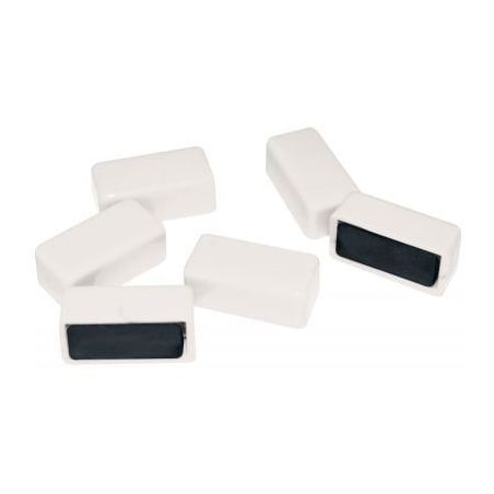 Achetez Blister de 6 punaises magnétiques rectangulaires. 12x25 mm.  Blanc FAI500302 SAFETOOL pas c..