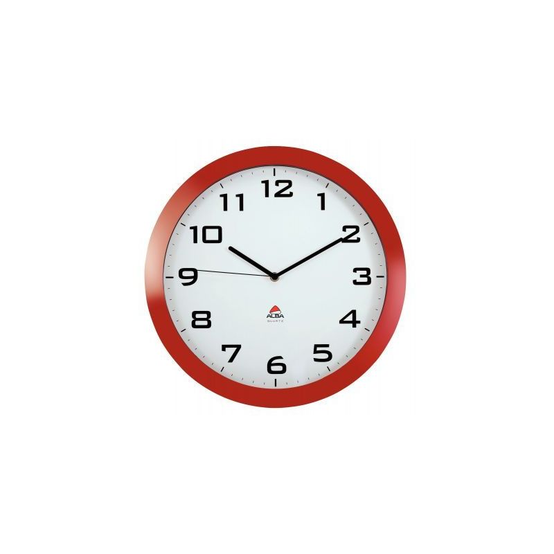Achetez Horloge silencieuse diamètre 38cm rouge HORISSIMO R ALBA pas cher sur Ma Rentrée Scolaire