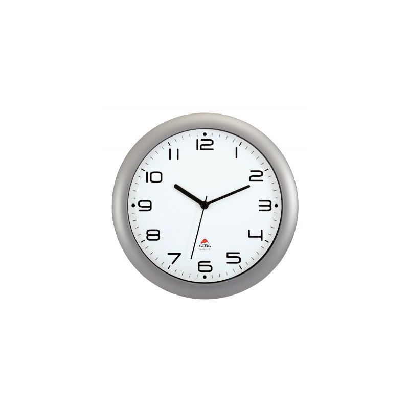 Achetez ALBA Horloge murale Hornew silencieuse métal Gris, pile AA non fournie - Diamètre 30 cm pa..