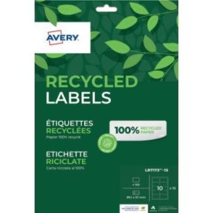 Achetez Paquet de 150 étiquettes recyclées laser et jet encre 99.1 x 57mm LR7173-15 AVERY pas cher..