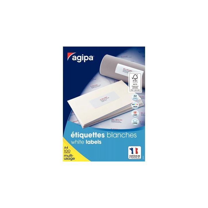Boîte de 3 300 étiquettes multi-usages 70x25mm 119007 AGIPA
