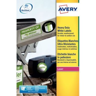 Achetez Boîte de 80 étiquettes laser blanches inaltérables 99,1x139mm L4774-20 AVERY pas cher sur..