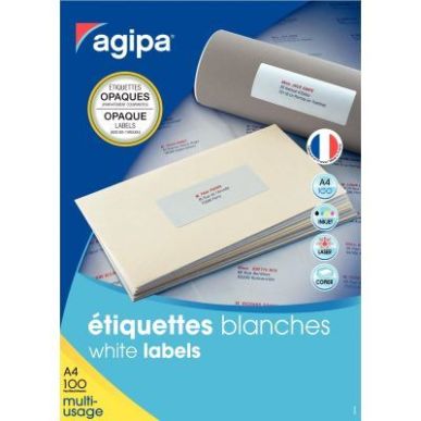 Achetez Boîte de 400 étiquettes multi-usage blanc opaque 99,1 x 139 mm 102420 APLI pas cher sur Ma..