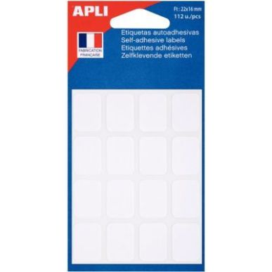 Achetez Pochette de 112 étiquettes blanc 22x16mm 111907 AGIPA pas cher sur Ma Rentrée Scolaire