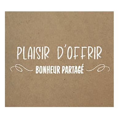 Achetez Rouleau de 500 étiquettes célébrations "Plaisir d'offrir" 40x35mm kraft 96E0442 pas cher ..