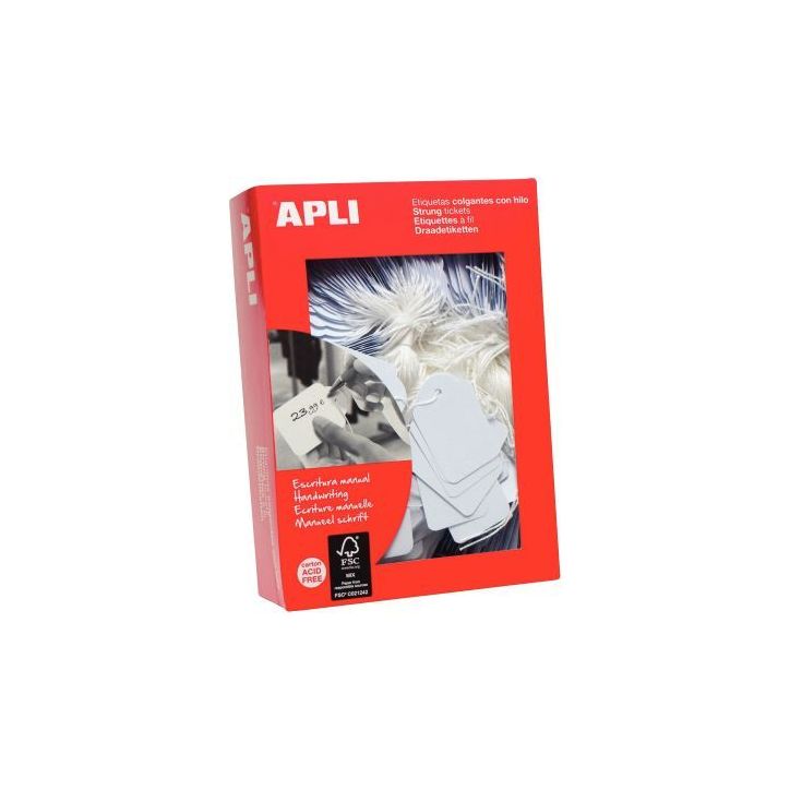 Boîte de 1000 étiquettes bijouterie 18x29mm blanc 389 AGIPA