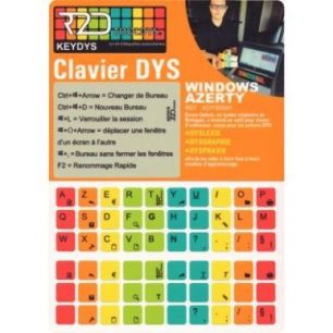 Achetez Kit d'étiquettes pour clavier AZERTY Windows pour personnes à troubles DYS KDYSWAY pas che..