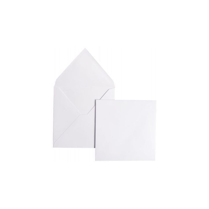 Paquet de 20 enveloppes Pollen Clairefontaine format 165 x 165mm 120g blanc 5433C POLLEN CLAIREFONTAINE