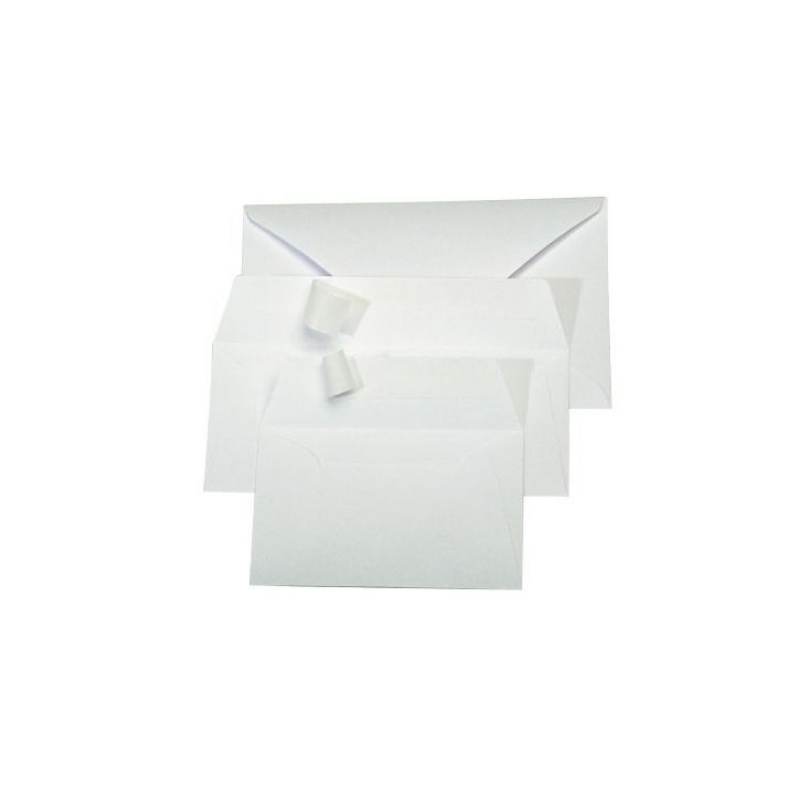 Paquet de 20 enveloppes Pollen Clairefontaine format 110x220mm 120g blanc 5435C POLLEN CLAIREFONTAINE