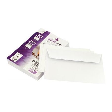 Achetez Paquet de 20 enveloppes 82x128mm avec 20 cartes de visite 90x140mm blanches 6655 GPV pas che..