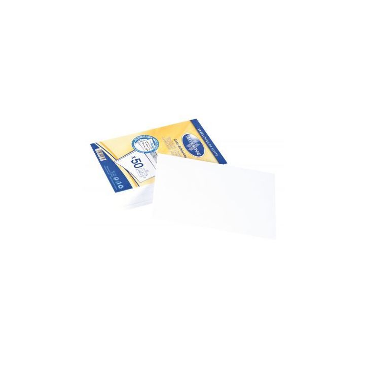 Paquet de 50 enveloppes visite 90x140 110g bande siliconée 1471 LA COURONNE