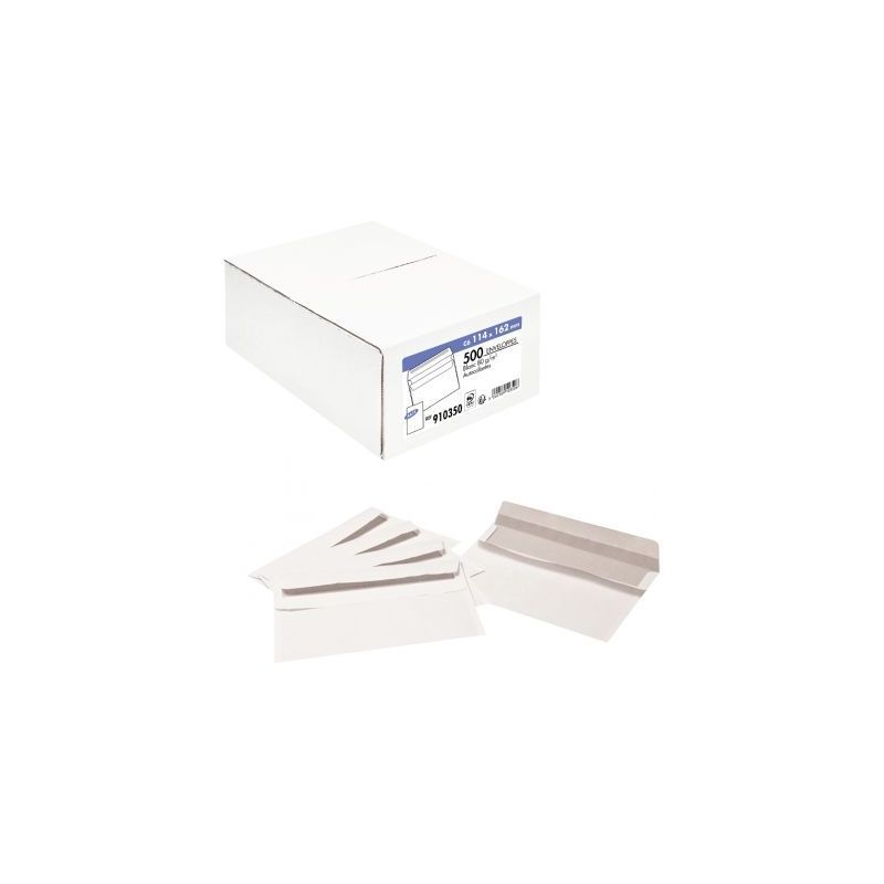 Achetez Boîte de 500 enveloppes blanches C6 114X162 80g/m² autocollantes 910350 LA COURONNE pas ch..
